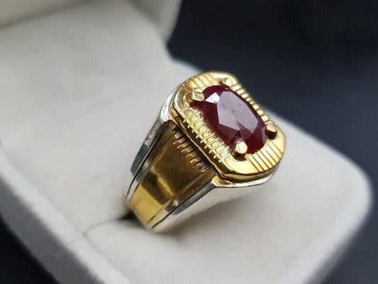 Natural Ruby Ring For Men Women Pegion Blood Ruby Unheated Untreated Afghan Ruby - Heavenly Gems