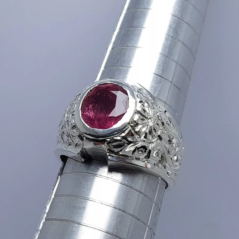 Real Big Ruby Ring Afghan Ruby Dark Blood Red Ruby Stone Ring Pigeon Blood gift - Heavenly Gems