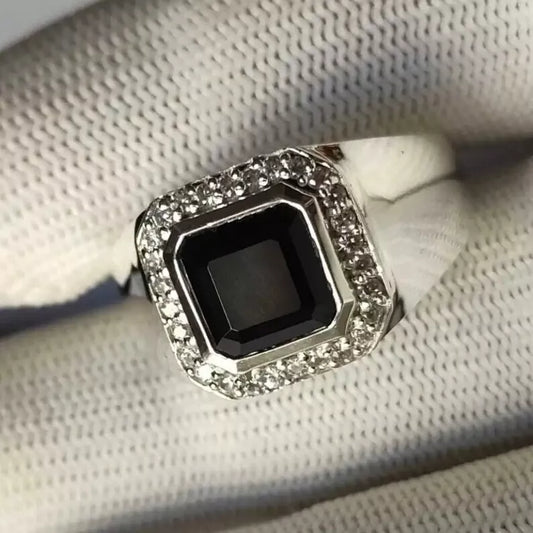 Yemeni Aqeeq Ring for Women - Natural Agate Gemstone with Sterling Silver 925 - Heavenly Gems