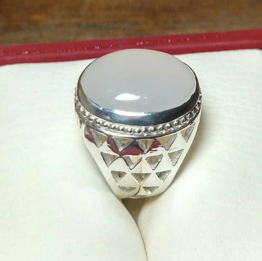 Natural Dur e Najaf Mens Mens Star Shape Ring Sterling Silver 925 gift for him - Heavenly Gems