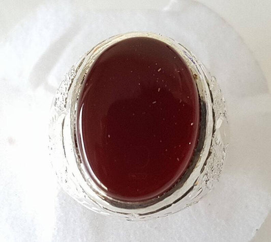 Aqeeq Stone Ring For Men Real Aqeeq Ring Islamic Aqeeq Rings Akik Rings Akik - Heavenly Gems