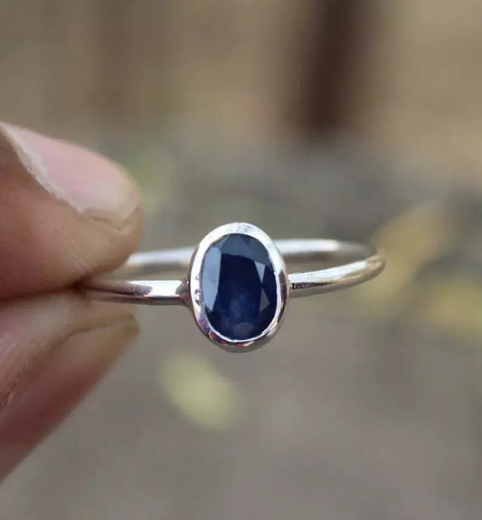 High-Quality Sapphire Gemstone Ring - Premium 925 Sterling Silver - Heavenly Gems