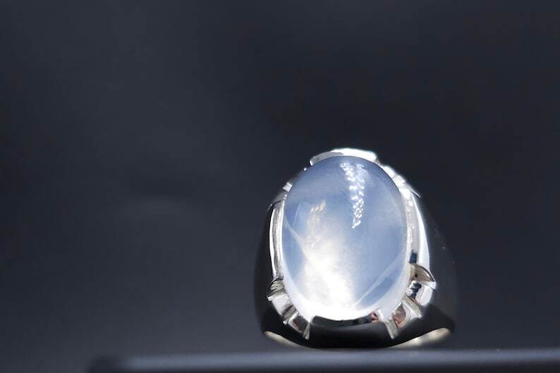 Mens Dur e Najaf Ring Moonstone Ring 925 Sterling Silver Bague Dur e Najaf Bague - Heavenly Gems
