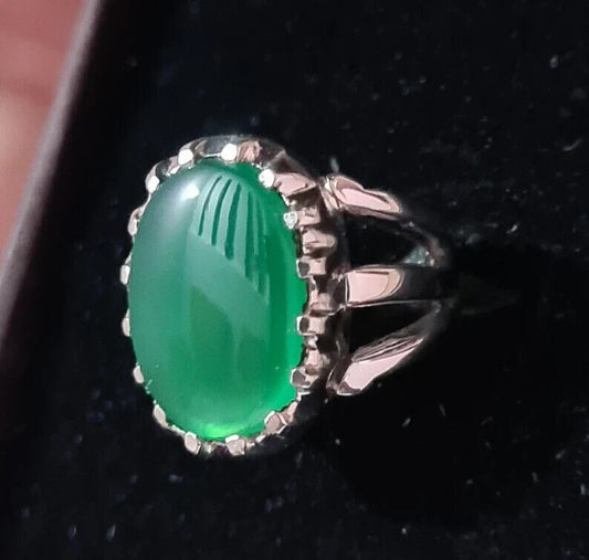 Green Agate natural Green agate green agate slice aqeeq ring carnelian ring lord - Heavenly Gems