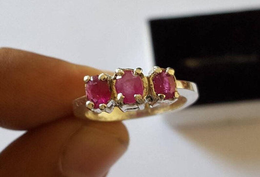 Pigeon Blood Ruby Band Women Ruby Ring Yaqoot band For Women Ladies Ruby Band - Heavenly Gems