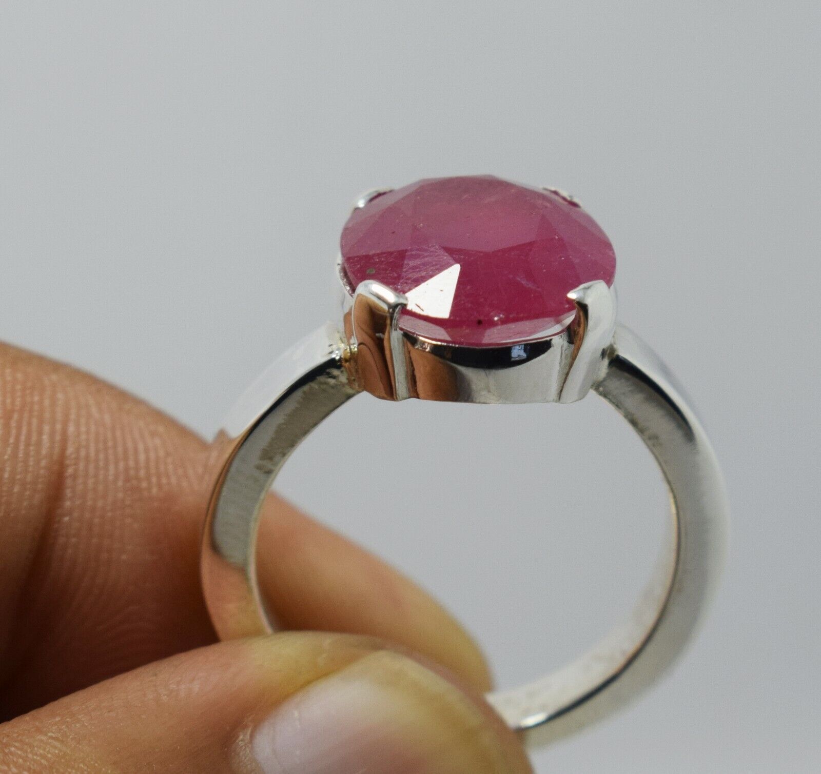 Ruby Ring Womens Real Natural Ruby Gemstone 925 Sterling Silver Handcrafted Ring - Heavenly Gems