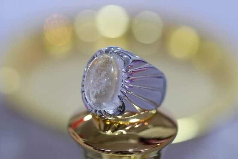 Quartz Ring Real Dur e Najaf Ring Mens Handmade Jewelry Men Silver Rings 925 - Heavenly Gems