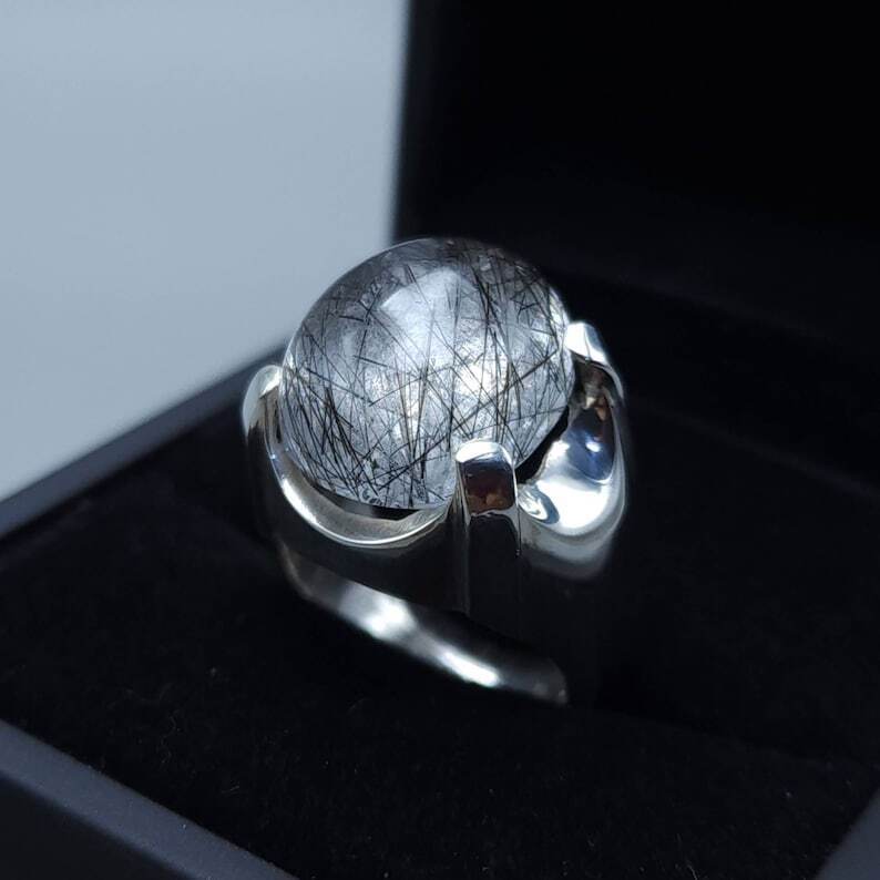 Natural Dur Al Najaf Stone Ring White Moon Stone Ring Shia Rings Najaf Stone - Heavenly Gems