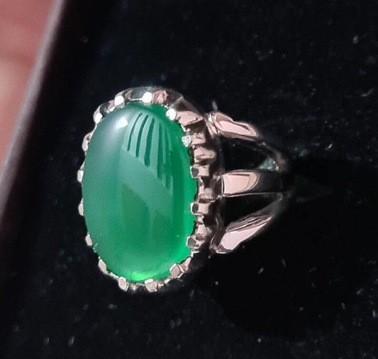 green Agate natural Green agate green agate slice aqeeq ring carnelian ring lord - Heavenly Gems