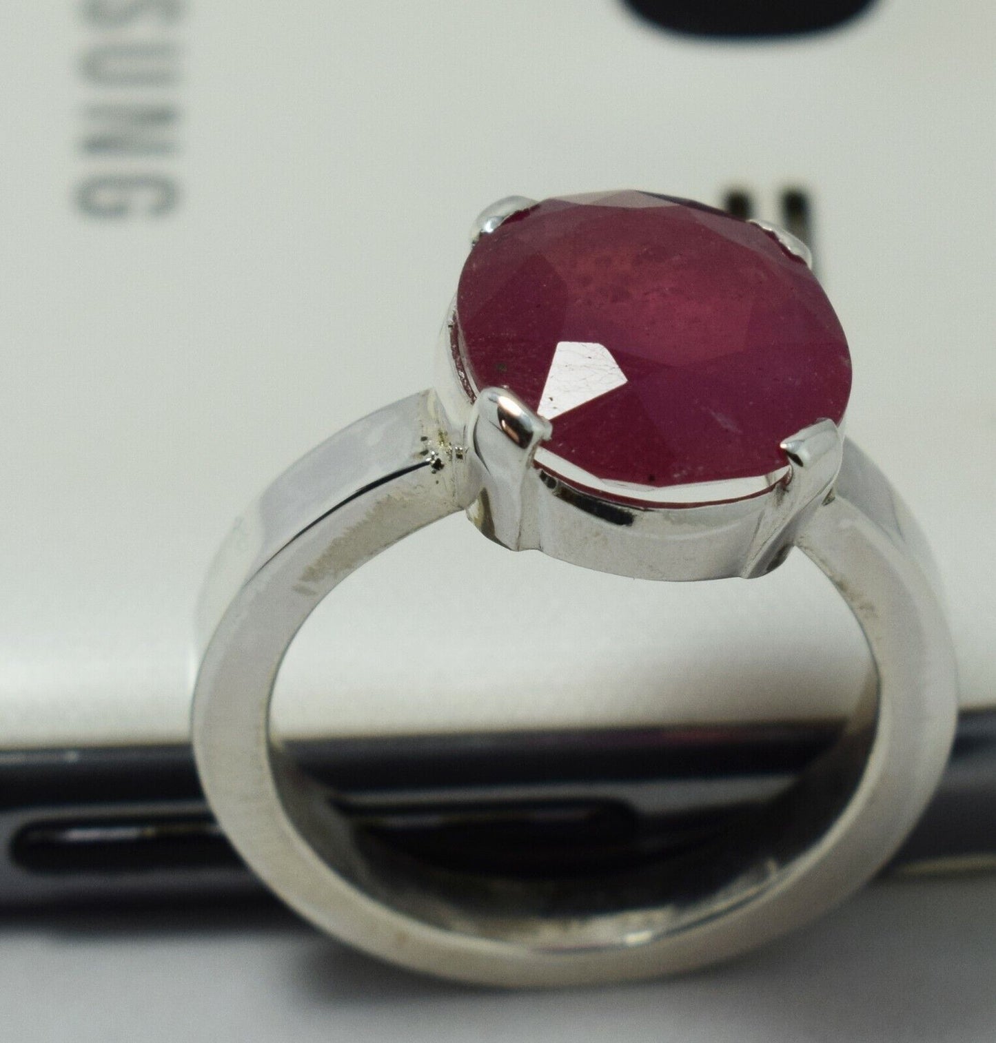 Ruby Ring Womens Real Natural Ruby Gemstone 925 Sterling Silver Handcrafted Ring - Heavenly Gems