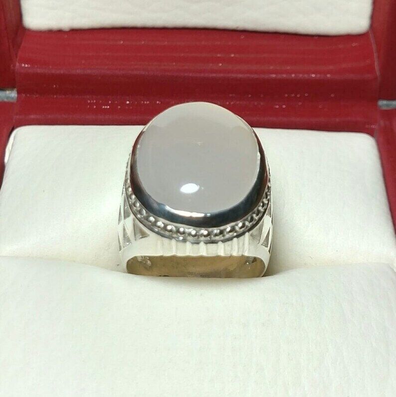 Natural Dur e Najaf Mens Mens Star Shape Ring Sterling Silver 925 gift for him - Heavenly Gems