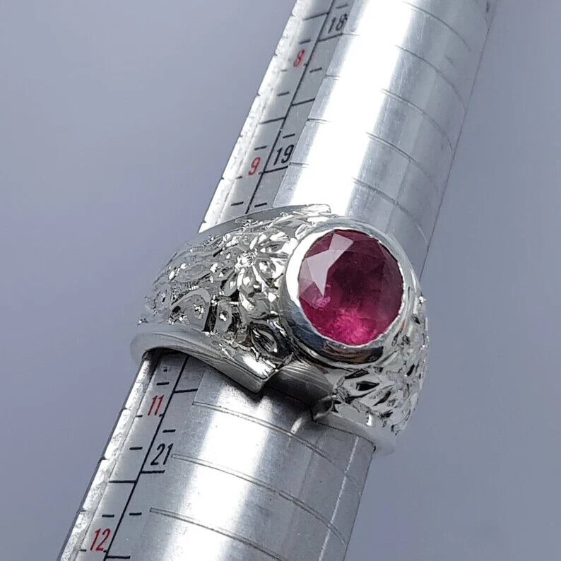 Real Big Ruby Ring Afghan Ruby Dark Blood Red Ruby Stone Ring Pigeon Blood gift - Heavenly Gems