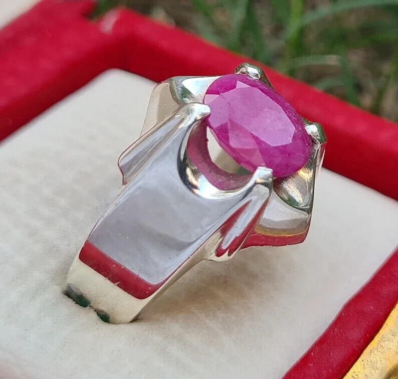 Unisex ruby ring genuine ruby ring dainty ruby ring ruby ring antique ruby rubi - Heavenly Gems