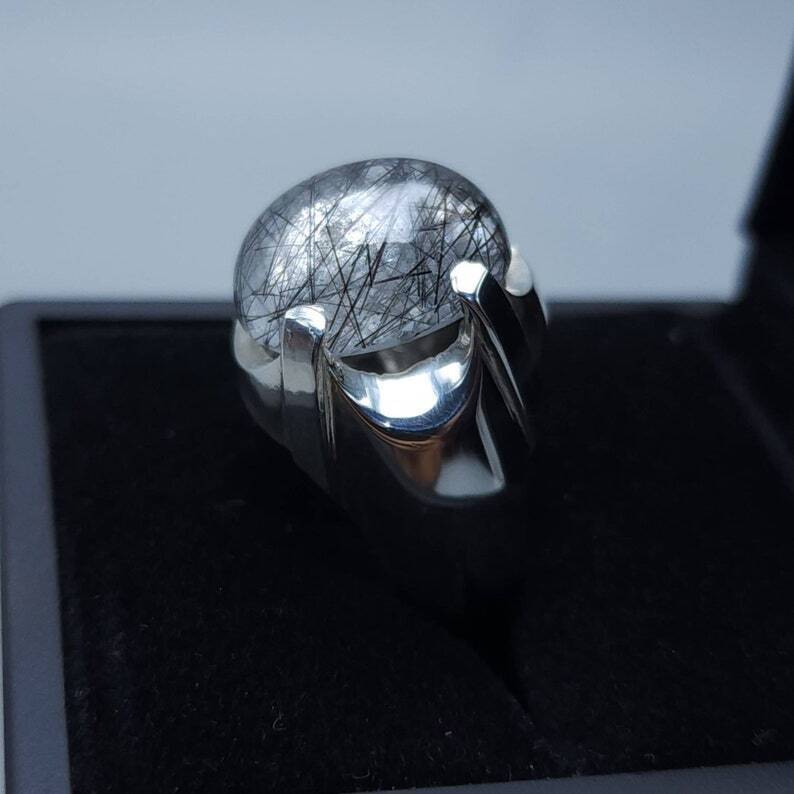 Natural Dur Al Najaf Stone Ring White Moon Stone Ring Shia Rings Najaf Stone - Heavenly Gems