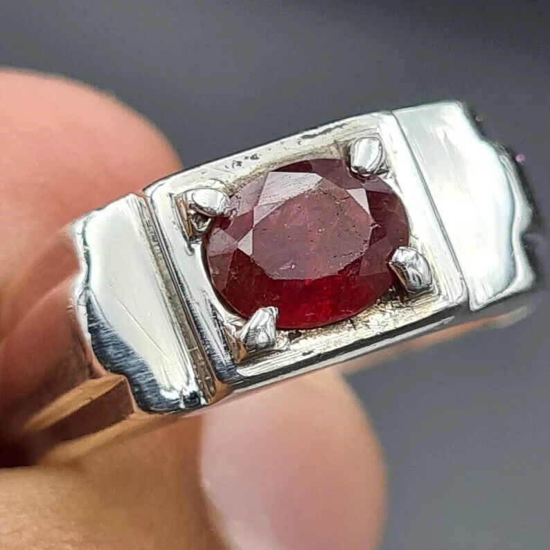 Natural Unheated Untreated Ruby Ring Afghanistan Ruby beautiful Pigeon blood - Heavenly Gems