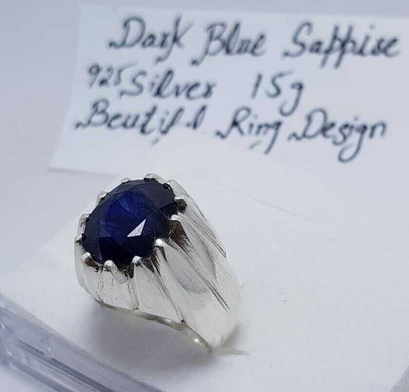 Sapphire Ring Natural Blue Kashmir Sapphire Stone Jewellery Real Handcrafted - Heavenly Gems