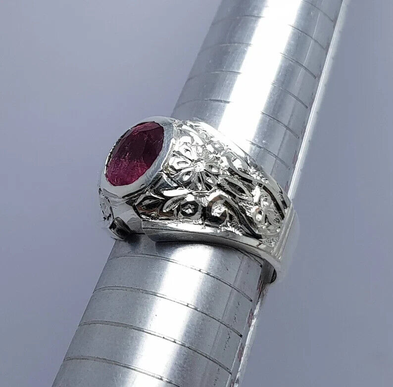 Real Big Ruby Ring Afghan Ruby Dark Blood Red Ruby Stone Ring Pigeon Blood gift - Heavenly Gems