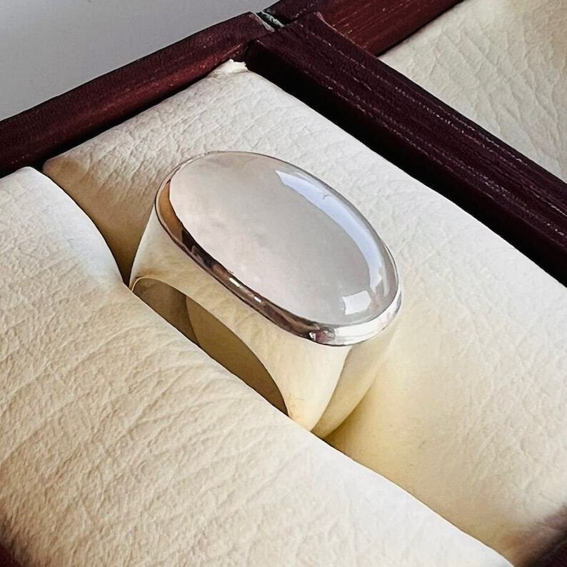 Natural Dur Al Najaf Stone Ring Dur e Najaf Ring Najaf Stone White Dur E Najaf - Heavenly Gems