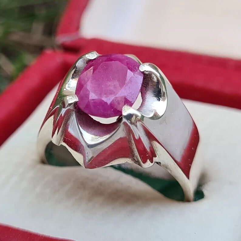 Unisex ruby ring genuine ruby ring dainty ruby ring ruby ring antique ruby rubi - Heavenly Gems
