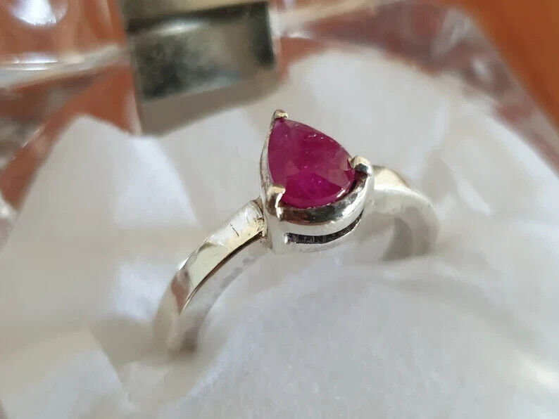Natural Ruby Ring Mens Ruby Ring 925 Sterling Silver Handmade Ring For Men women - Heavenly Gems