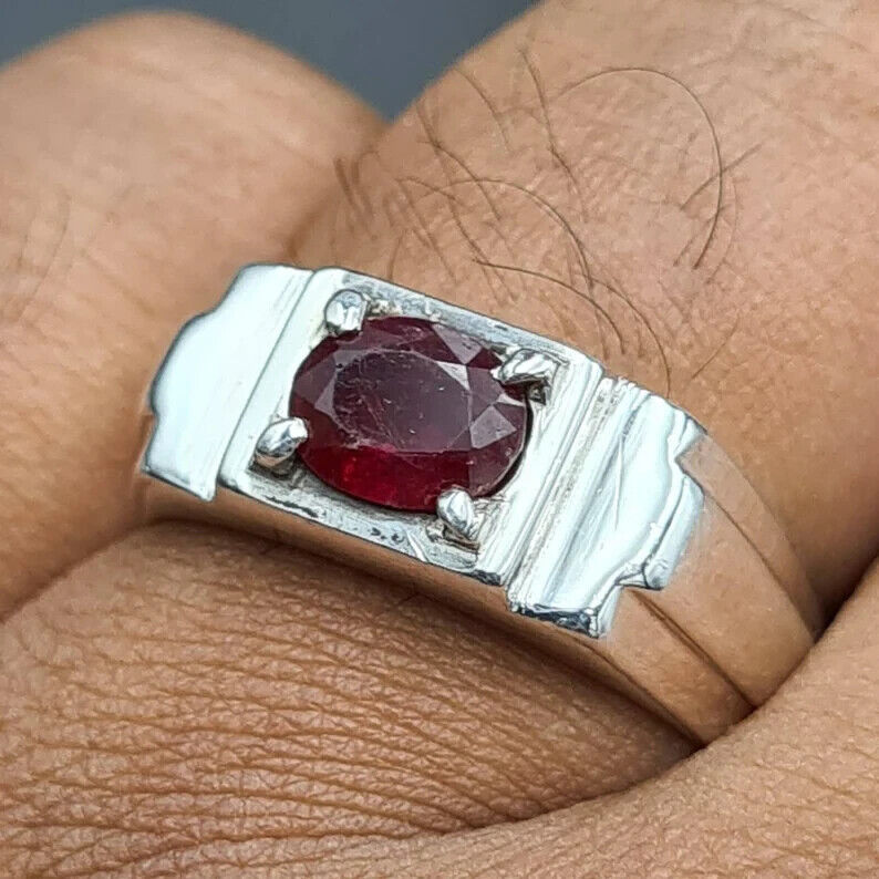Natural Unheated Untreated Ruby Ring Afghanistan Ruby beautiful Pigeon blood - Heavenly Gems