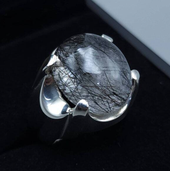 Natural Dur Al Najaf Stone Ring White Moon Stone Ring Shia Rings Najaf Stone - Heavenly Gems