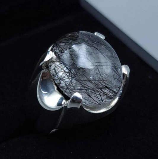 Natural Dur Al Najaf Stone Ring White Moon Stone Ring Shia Rings Najaf Stone - Heavenly Gems
