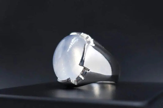 Mens Dur e Najaf Ring Moonstone Ring 925 Sterling Silver Bague Dur e Najaf Bague - Heavenly Gems