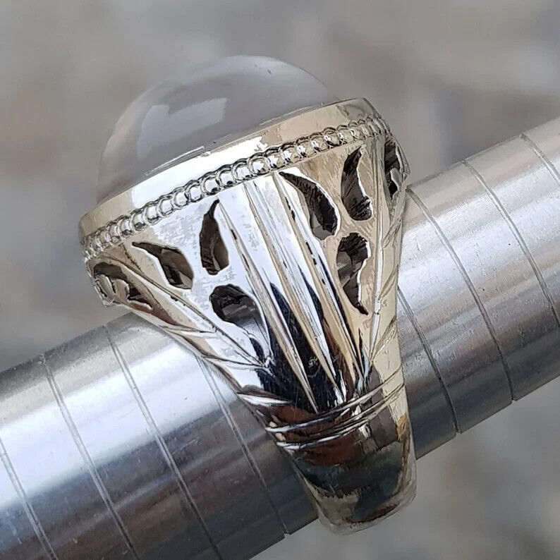 Natural Dur Al Najaf Stone Ring Dur e Najaf Ring Shia Rings Najaf Stone White - Heavenly Gems
