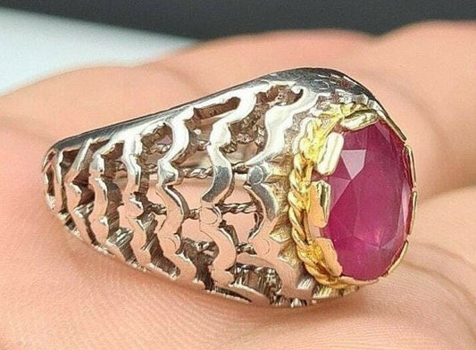 Palladium Ring Palladium Jewelry gift engagement gifts handmade ruby gold ring - Heavenly Gems