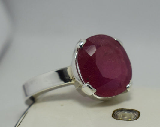 Ruby Ring Womens Real Natural Ruby Gemstone 925 Sterling Silver Handcrafted Ring - Heavenly Gems