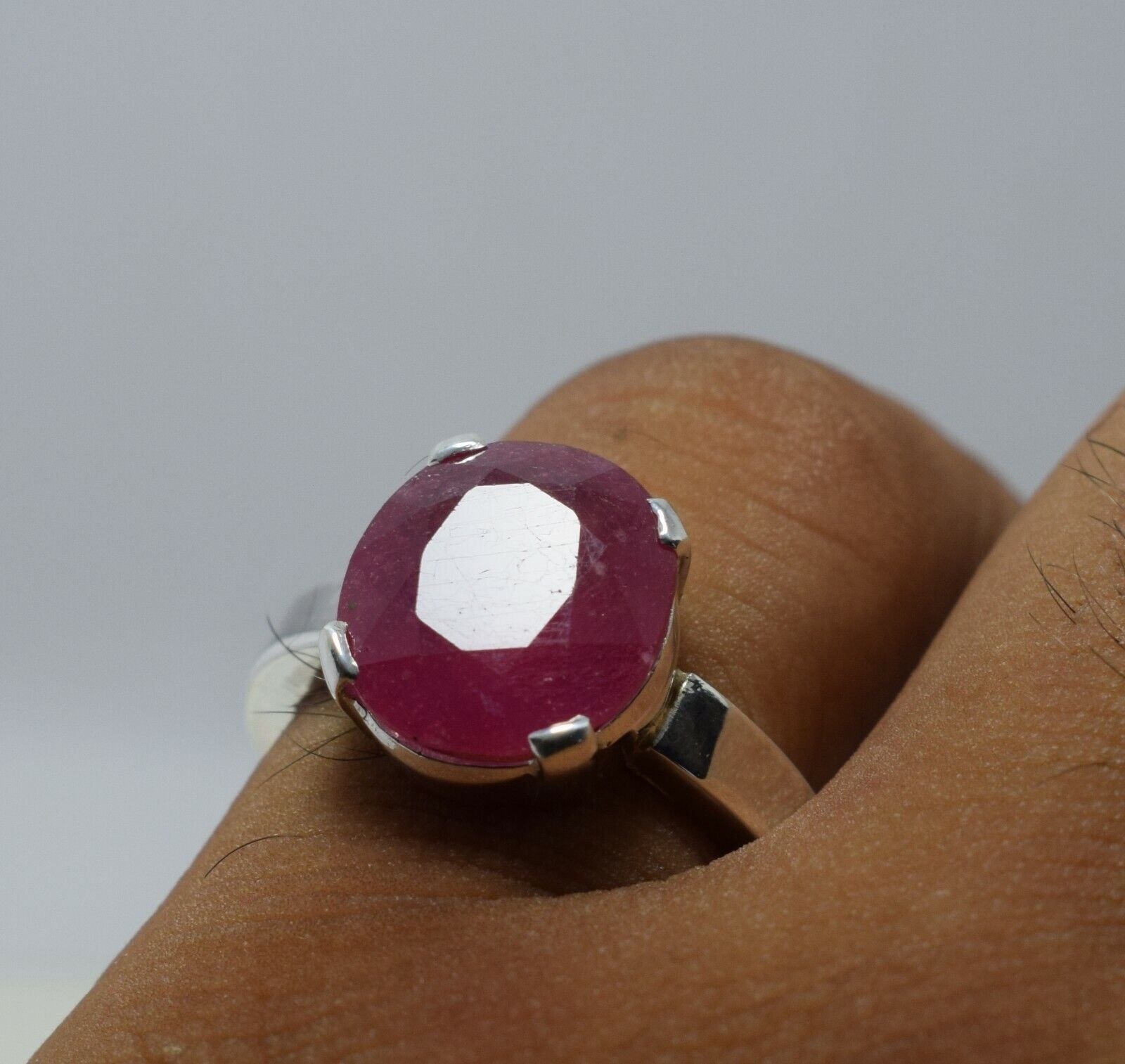 Ruby Ring Womens Real Natural Ruby Gemstone 925 Sterling Silver Handcrafted Ring - Heavenly Gems