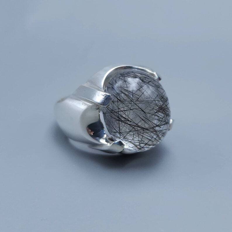 Natural Dur Al Najaf Stone Ring White Moon Stone Ring Shia Rings Najaf Stone - Heavenly Gems