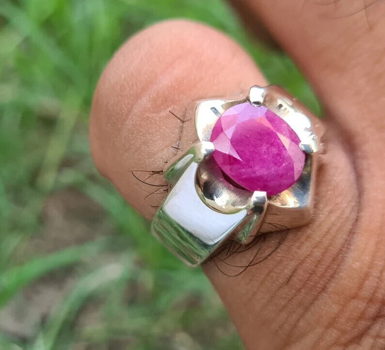 Unisex ruby ring genuine ruby ring dainty ruby ring ruby ring antique ruby rubi - Heavenly Gems
