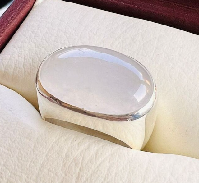 Natural Dur Al Najaf Stone Ring Dur e Najaf Ring Najaf Stone White Dur E Najaf - Heavenly Gems