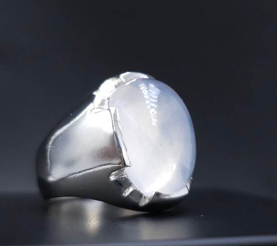 Mens Dur e Najaf Ring Moonstone Ring 925 Sterling Silver Bague Dur e Najaf Bague - Heavenly Gems