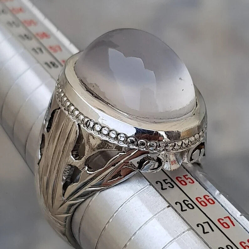 Natural Dur Al Najaf Stone Ring Dur e Najaf Ring Shia Rings Najaf Stone White - Heavenly Gems