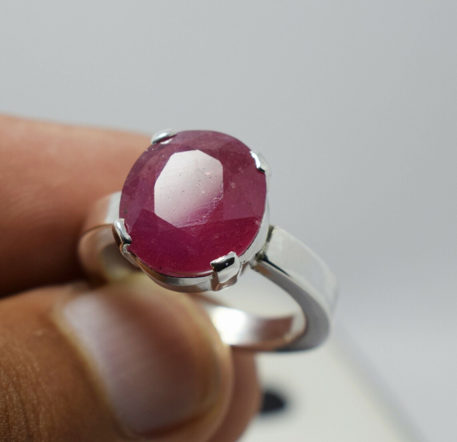 Ruby Ring Womens Real Natural Ruby Gemstone 925 Sterling Silver Handcrafted Ring - Heavenly Gems