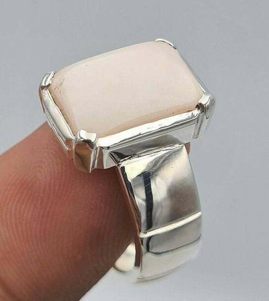 Opal ring mens opal stone handmade jewelry natural gemstone men zodiac jewelley 925 Sterling Silver Ring - Heavenly Gems