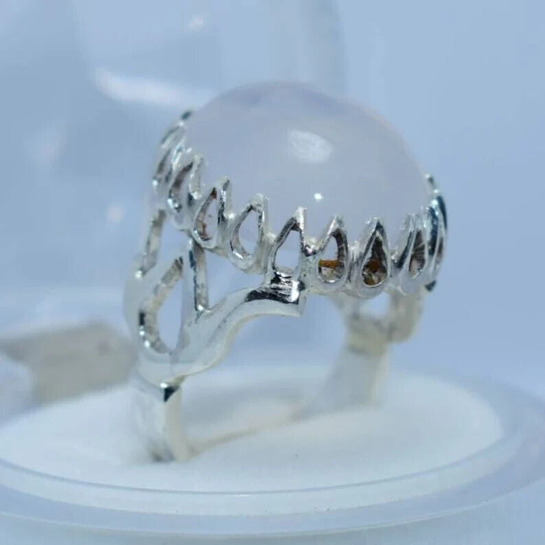 Natural Dur Al Najaf Stone Ring Dur e Najaf Ring Shia Rings Najaf Stone White - Heavenly Gems