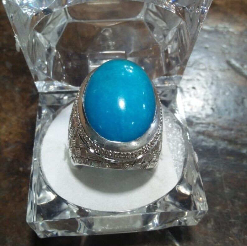 Natural Original Hussaini Feroza Ring Real Natural Neeshapuri Feroza Ring - Heavenly Gems
