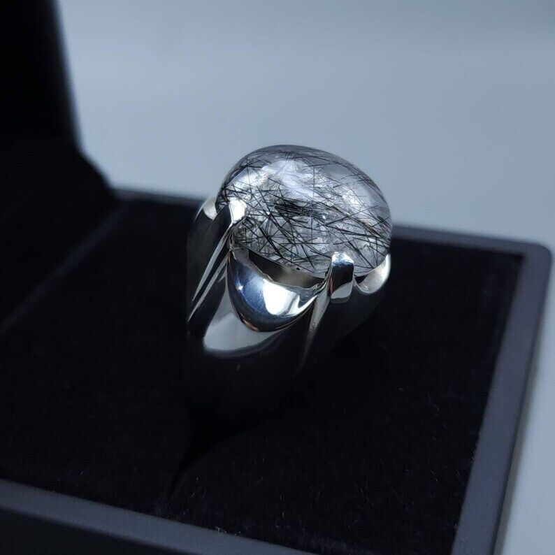 Natural Dur Al Najaf Stone Ring White Moon Stone Ring Shia Rings Najaf Stone - Heavenly Gems