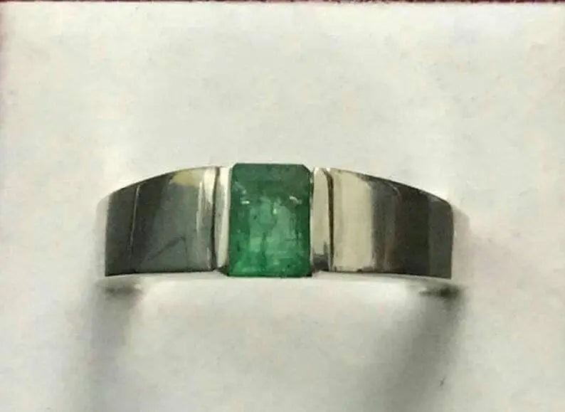 Natural Unheated Untreated mens Emerald Ring panjsher Emerald ring Real emerald - Heavenly Gems