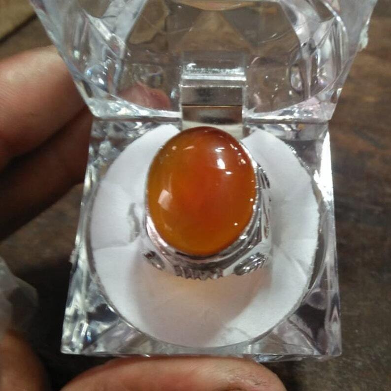 Natural Brown Yemeni Aqeeq Haqeeq Akik Agate Surkh Aqeeq Lal Aqeeq Yamani Aqeeq - Heavenly Gems