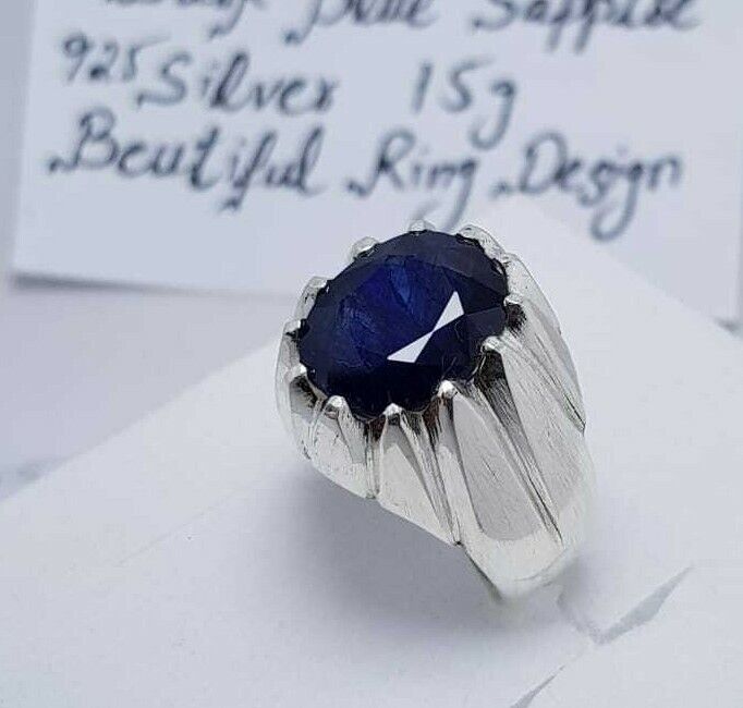 Sapphire Ring Natural Blue Kashmir Sapphire Stone Jewellery Real Handcrafted - Heavenly Gems