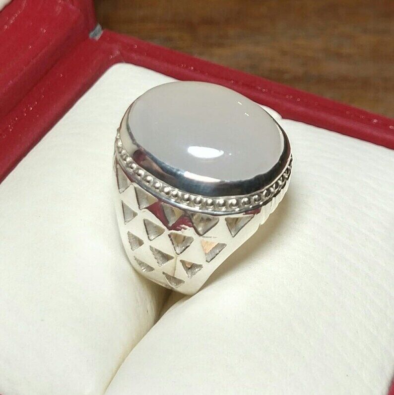 Natural Dur e Najaf Mens Mens Star Shape Ring Sterling Silver 925 gift for him - Heavenly Gems