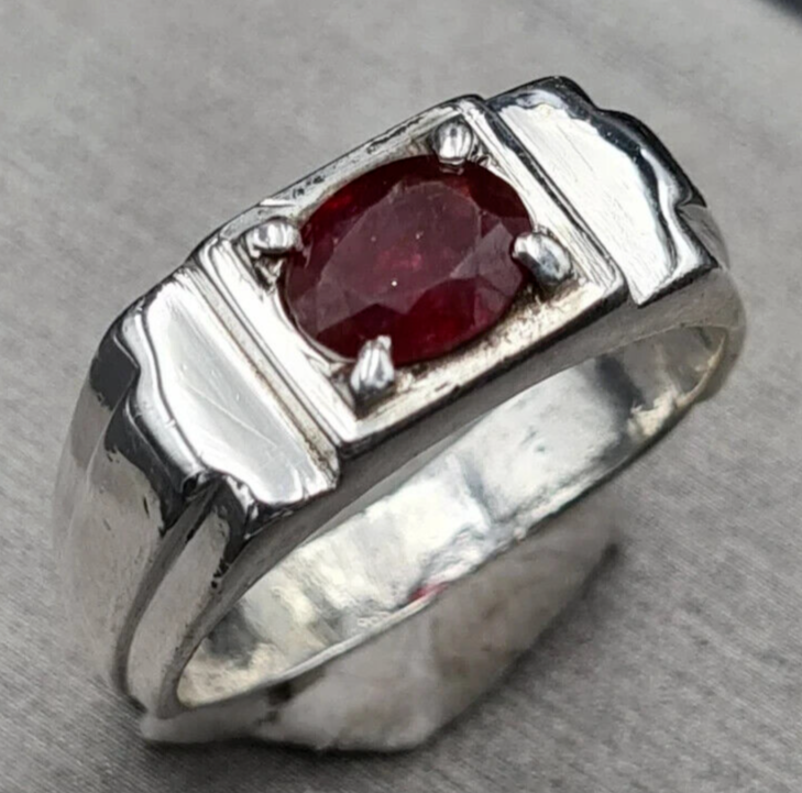 Natural Unheated Untreated Ruby Ring Afghanistan Ruby beautiful Pigeon blood - Heavenly Gems