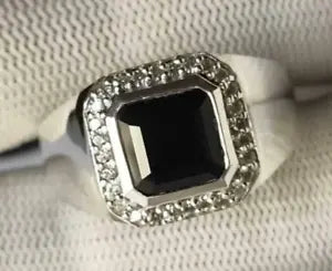 Yemeni Aqeeq Ring for Women - Natural Agate Gemstone with Sterling Silver 925 - Heavenly Gems