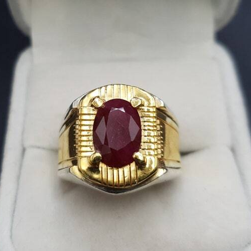 Natural Ruby Ring For Men Women Pegion Blood Ruby Unheated Untreated Afghan Ruby - Heavenly Gems