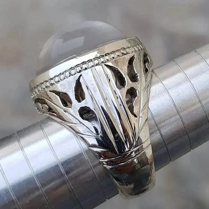 Natural Dur Al Najaf Stone Ring Dur e Najaf Ring Shia Rings Najaf Stone White - Heavenly Gems